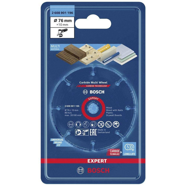 BOSCH TARCZA UNIWERSALNA 76mm DREWNO,PLASTIK,GIPS EXPERT CMW