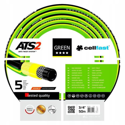 CELLFAST WĄŻ OGRODOWY GREEN ATS2 ROZMIAR: 3/4" DŁUGOŚĆ: 50m