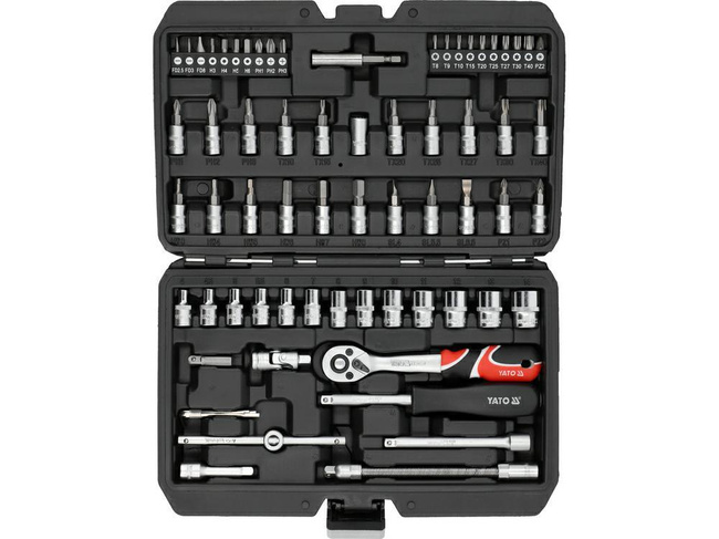 YATO ZESTAW KLUCZY  1/4" 68 elem. 14502