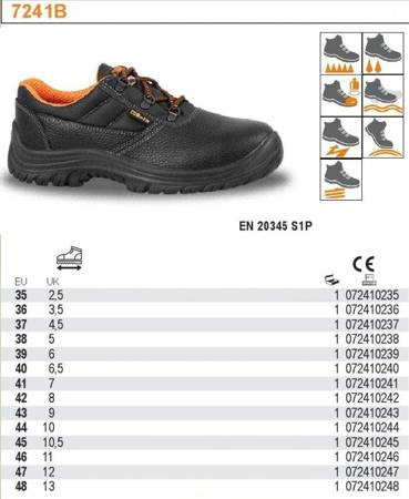 BETA PÓŁBUTY ROBOCZE SKÓRZANE 7241B – ROZMIAR 41