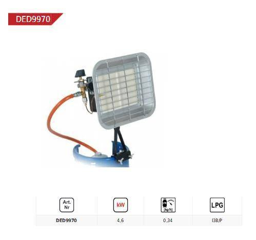 DEDRA PROMIENNIK GAZOWY NA BUTLĘ 4,6kW