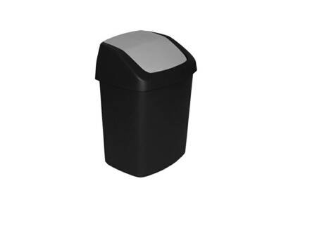 CURVER KOSZ NA ŚMIECI 10L /CZARNY/ SREBRNY