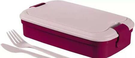 CURVER POJEMNIK ŚNIADANIOWY ZE SZTUĆCAMI LUNCH&GO 1,4L  /FIOLETOWY