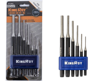 Zestaw wybijaków cylindrycznych 2-8 mm 6 szt. King Roy CTL00116
