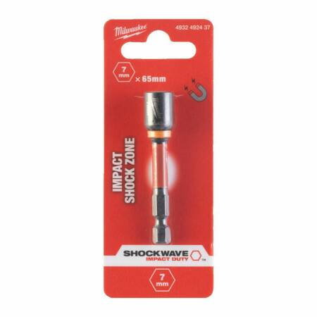 MILWAUKEE KOŃCÓWKA Z NASADKĄ MAGNETYCZNA HEX  7mm (65mm)