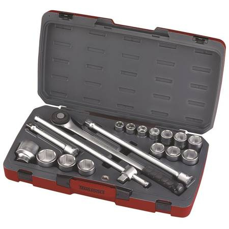 Zestaw narzędzi nasadowych. Z chwytem kwadratowym 3/4". Teng Tools T3418-6 167380104