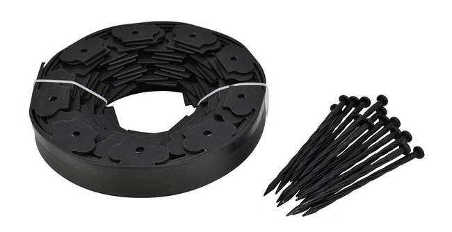 AWTOOLS OBRZEŻE TRAWNIKOWE ECO-BORD 10M / CZARNE