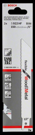 BOSCH BRZESZCZOT DO PIŁY SZABLASTEJ S922HF /2szt. 150mm