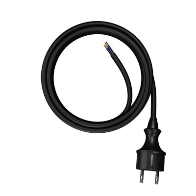 AWTOOLS PRZEWÓD Z WTYCZKĄ 3m 2x0,75 CZARNY H05RR-F
