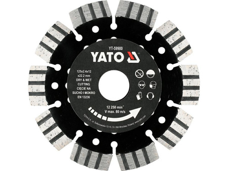 YATO TARCZA DO ŻELBETU 125mm