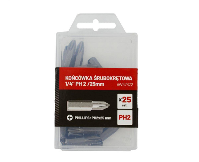 AW KOŃCÓWKA ŚRUBOKRĘTOWA 1/4" PH 2 /25mm /25szt.