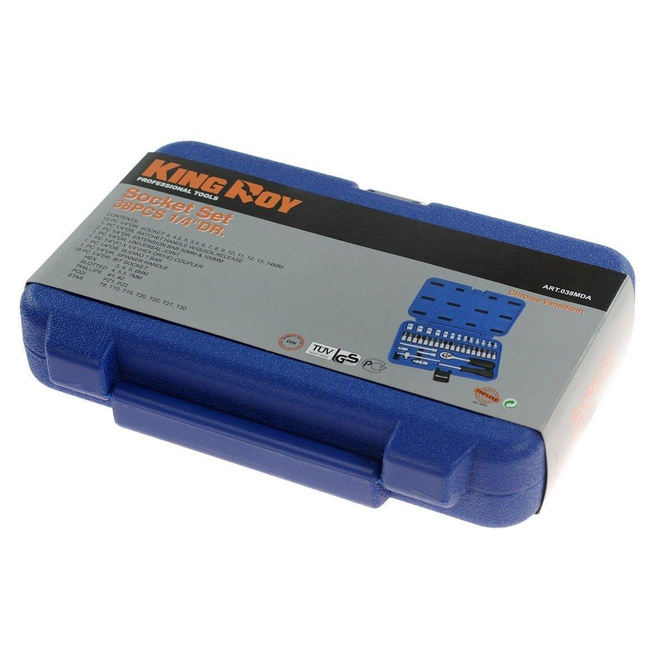 Zestaw nasadek 1/4" 38 sztuk KR038MDA - KingRoy