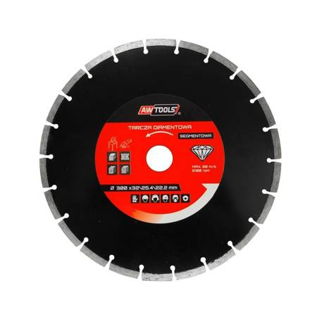AWTOOLS TARCZA DIAMENTOWA 180x25,4-22,2 / SEGMENTOWA
