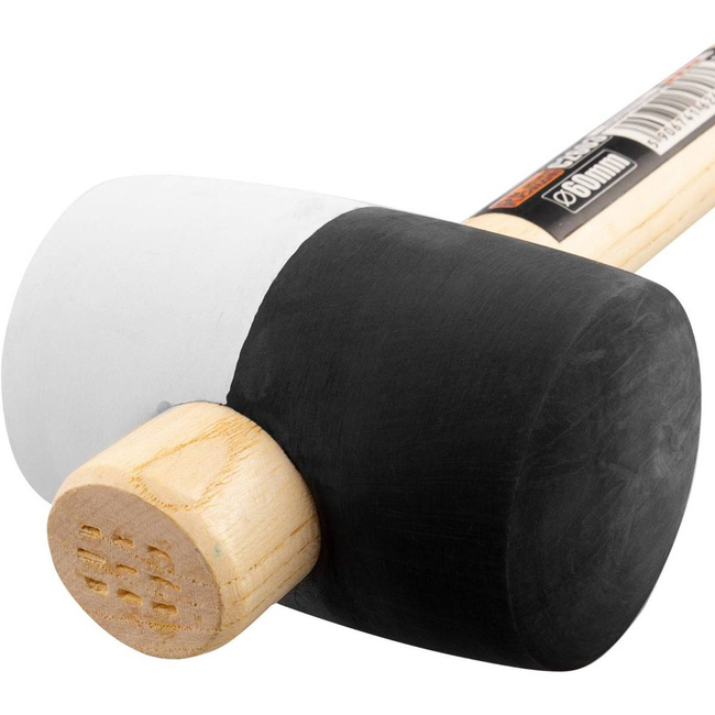 MŁOTEK GUM. 90 BIAŁO-CZARNY RĄCZKA DREWNO Richmann Exclusive C2604