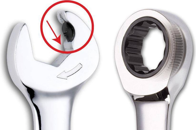 Klucz płasko-oczkowy z grzechotką GearWrench metryczny SATA