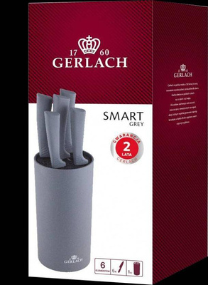 GERLACH.ZESTAW NOŻY W BLOKU  5szt. SMART