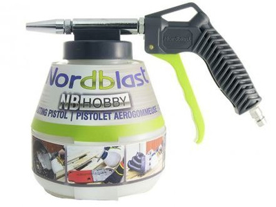Pistolet do piaskowania 1,2L + soda 5 kg Nordblast