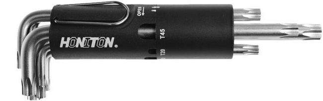 HONITON KLUCZE TORX TYP L KOMPLET 8 elem. T10,T15,T20,T25,T30,T40,T45,T50