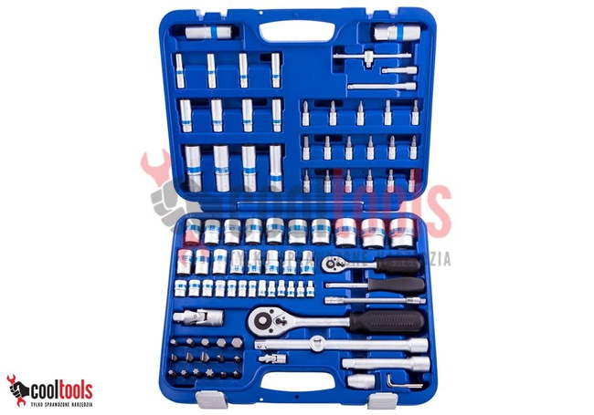 Zestaw kluczy nasadowych 1/4" i 1/2" w walizce 94 elementy King Roy CTL0070