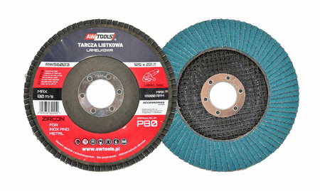 AWTOOLS ŚCIERNICA LISTKOWA 125  P 36 INOX METAL CYRKONOWA