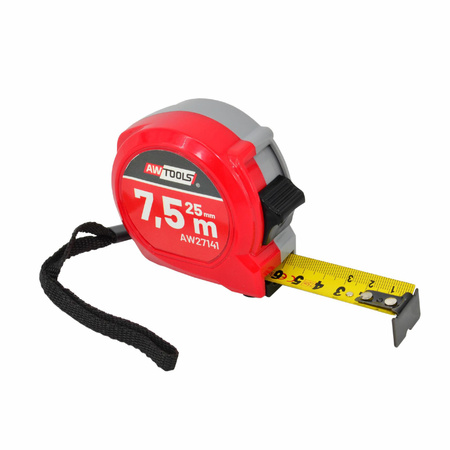 AWTOOLS MIARA ZWIJANA COMPACT  7,5m x 25mm ABS 2-STOP