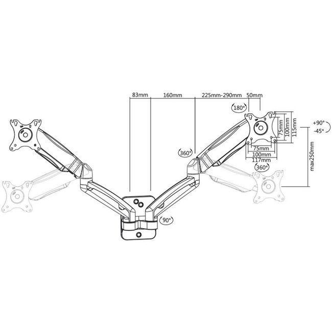 Uchwyt na monitor SOS 1820 STELL