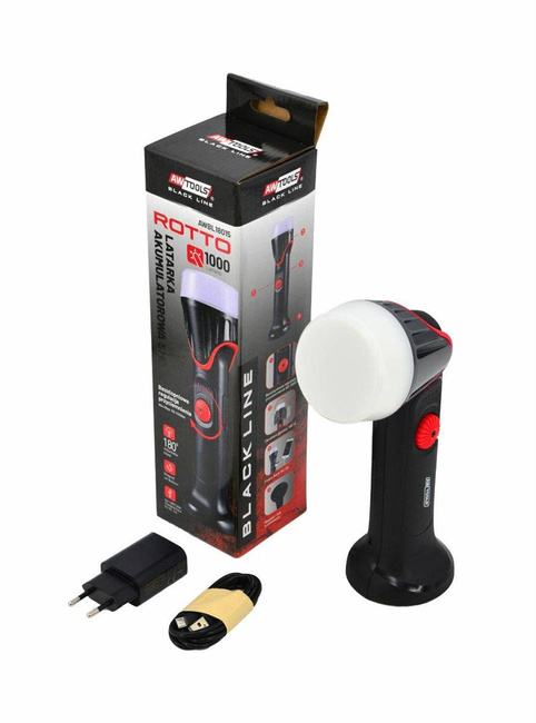 AWTOOLS BLACK LINE LATARKA WARSZTATOWA ROTTO SMD LED 1000LM