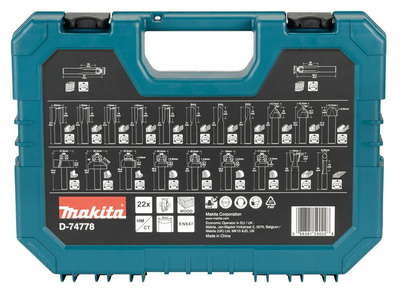 MAKITA FREZY UNIWERSALNE 8mm ZESTAW 22szt.