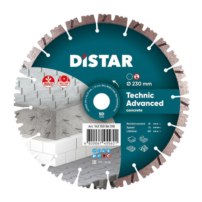 DISTAR TARCZA DIAMENTOWA TECHNIC ADVANCED 232 x 2,6/1,8 x 12 x 22,23-16