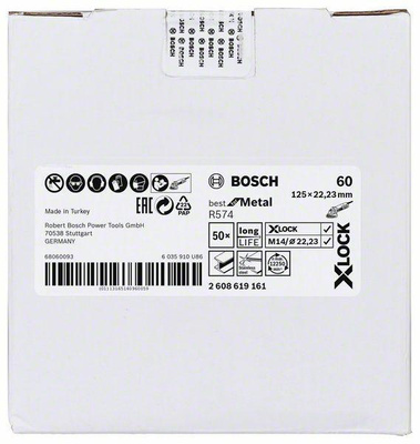 BOSCH FIBRA KRĄŻEK X-LOCK METAL 125 gr. 60