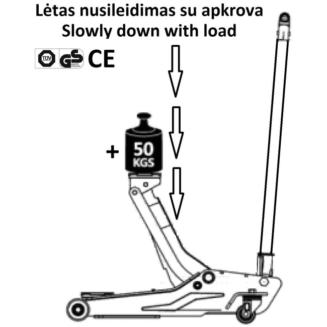 Podnośnik hydrauliczny, 2.5 tony T83006B - TONGRUN
