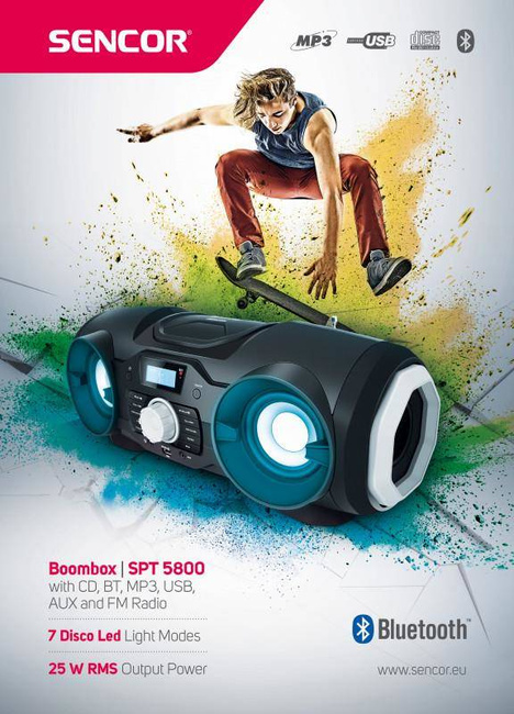 Radioodbiornik z CD/MP3/USB/BT Sencor SPT 5800