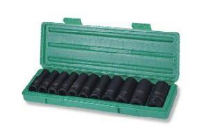 Komplet nasadek udarowych długich 1/2" sześciokątnych metrycznych JONNESWAY S03AD4111S