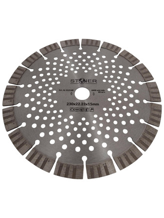 TARCZA D.STONER 230/15mm SEG. V-TURBO