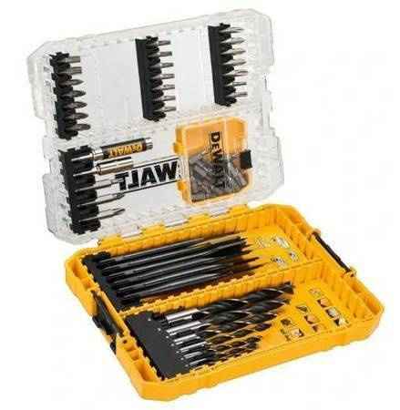 DEWALT ZESTAW WIERTEŁ DO DREWNA I BITÓW  57cz.