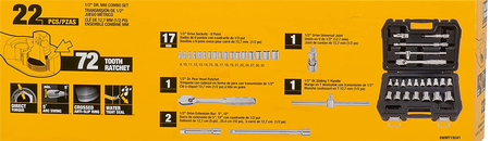 DEWALT ZESTAW KLUCZY  22el. 1/2"