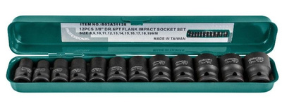 Zestaw nasadek udarowych 3/8" 8-19 mm 12 szt. Jonnesway S03A3112S