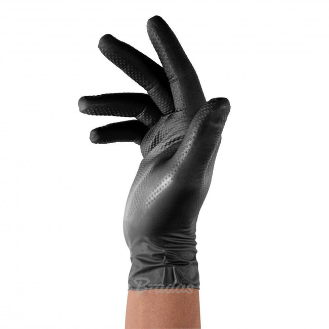 RĘKAWICE NITRYLOWE DIAMOND CZARNE XL 9-10 /50szt.