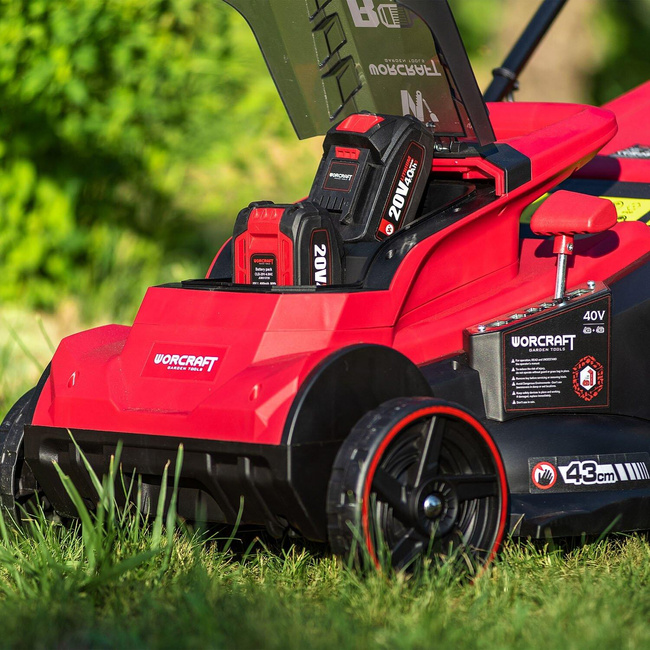 Akumulatorowa kosiarka do trawy bezszczotkowa Li-ion 40V (20V + 20V) CLMS40LiBH - WORCRAFT