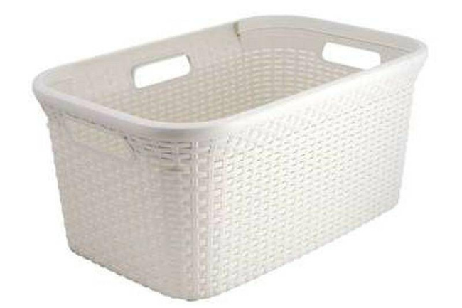 CURVER KOSZ DO MAGLA "NATURAL STYLE" 45L   /KREMOWY