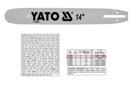 YATO PROWADNICA 35cm/52/3/8"/1,3