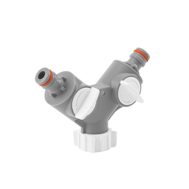 ROZDZIELACZ 2-DROŻNY GW 3/4" Z ZAWORAMI /WHITE LINE