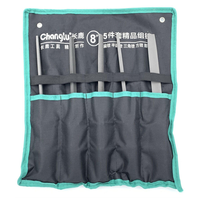 Zestaw pilników stalowych 5 sztuk 200 mm CL612661 - CHANGLU TOOLS