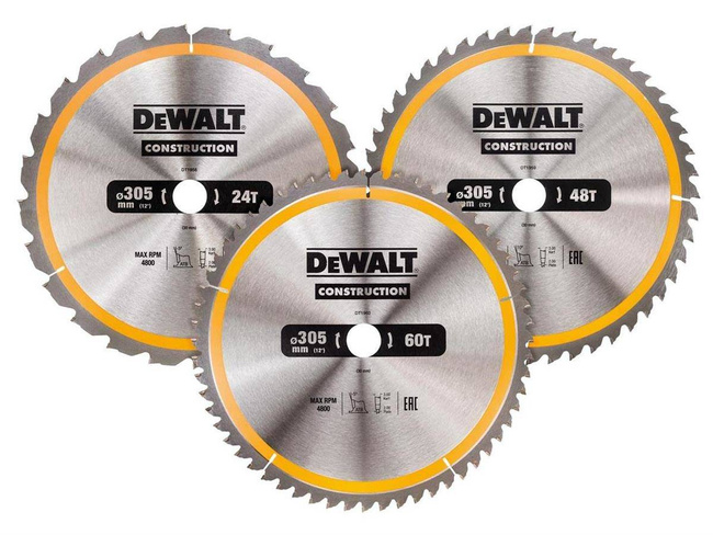 DEWALT PIŁA TARCZOWA KPL. 3szt. /305mm