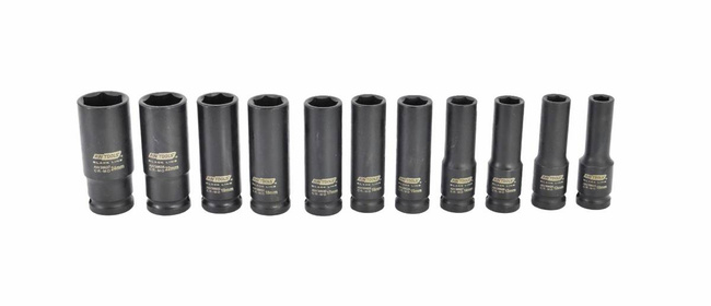 AWTOOLS ZESTAW NASADEK UDAROWYCH 1/2" 11cz. 10-24mm BLACK LINE