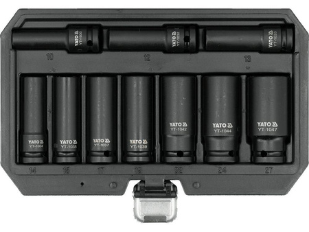 YATO ZESTAW NASADEK UDAROWYCH DŁUGICH 1/2" 10el.
