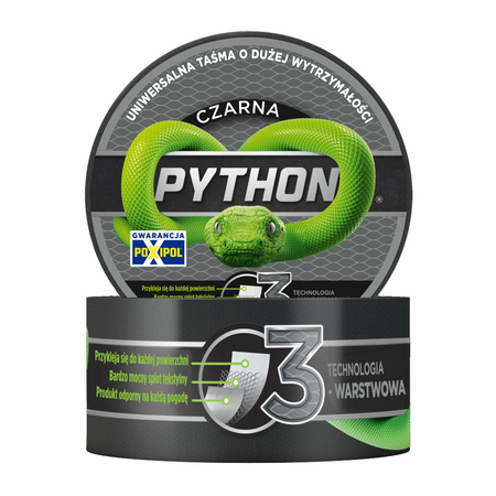 TAŚMA UNIWERSALNA PYTHON 48mm x 9m CZARNA