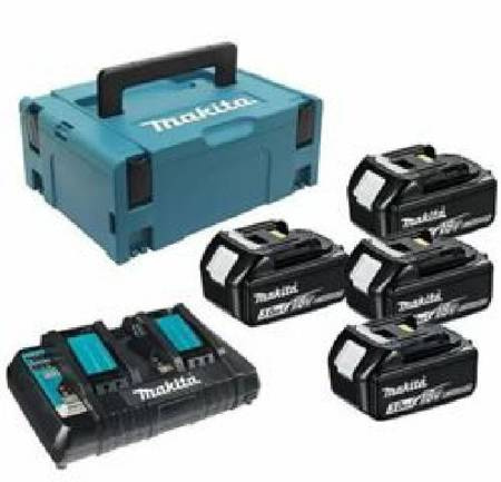 MAKITA.ZESTAW ZASILAJĄCY 18V MAKPAC (BL1830Bx4+DC18RD)
