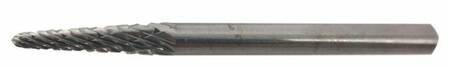BETA PILNIK OBROTOWY Z WĘGLIKA SPIEKANEGO, KSZTAŁT STOŻKOWY ZAOKRĄGLONY, 3X13MM, TRZPIEŃ 3MM, NACIĘCIE STANDARD Z ŁAMACZEM WIÓRA, MODEL 426MD-3/TA3