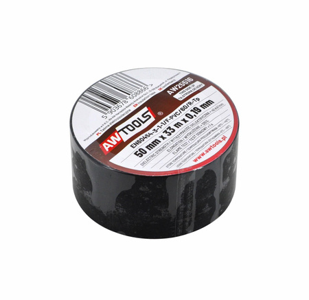 AWTOOLS TAŚMA IZOLACYJNA 50mm x 33m CZARNA